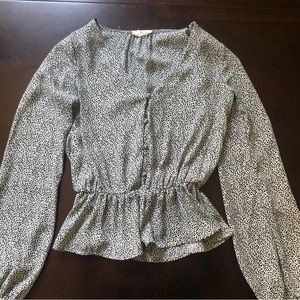 Sienna Sky Button Up Peplum Top